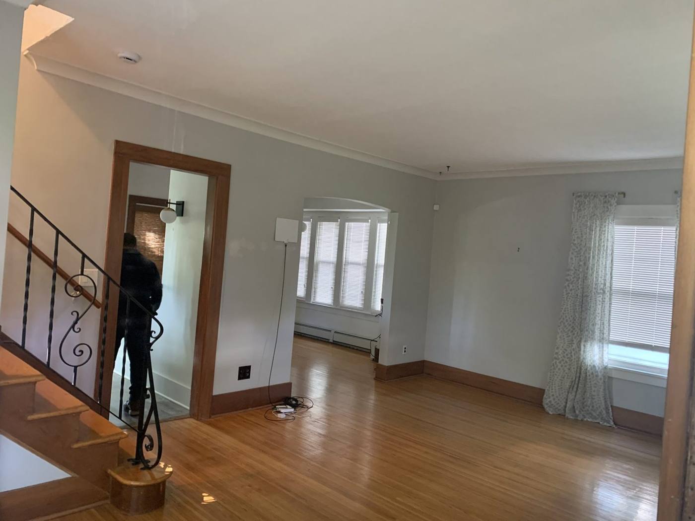 Victor working inside the Leland Rd. house